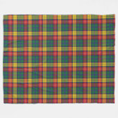 Couverture Polaire Clan Plaid Buchanan Tartan Rouge Jaune Vert (Devant (Horizontal))
