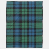 Couverture Polaire Clan Plaid Campbell Tartan Vert Bleu noir (Devant)