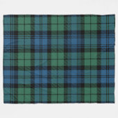 Couverture Polaire Clan Plaid Campbell Tartan Vert Bleu noir (Devant (Horizontal))