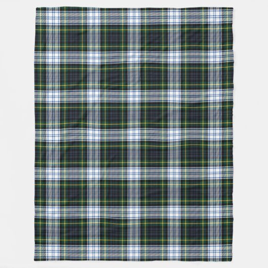 Couverture Polaire Clan Plaid Gordon Tartan White Motif vert (Devant)