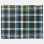 Couverture Polaire Clan Plaid Gordon Tartan White Motif vert (Devant (Horizontal))
