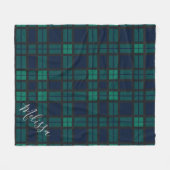 Couverture Polaire Clan Plaid personnalisé Black Watch Tartan (Devant (Horizontal))