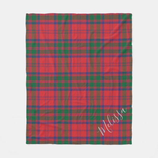 Couverture Polaire Clan Plaid personnalisé Grant Tartan Motif (Devant)
