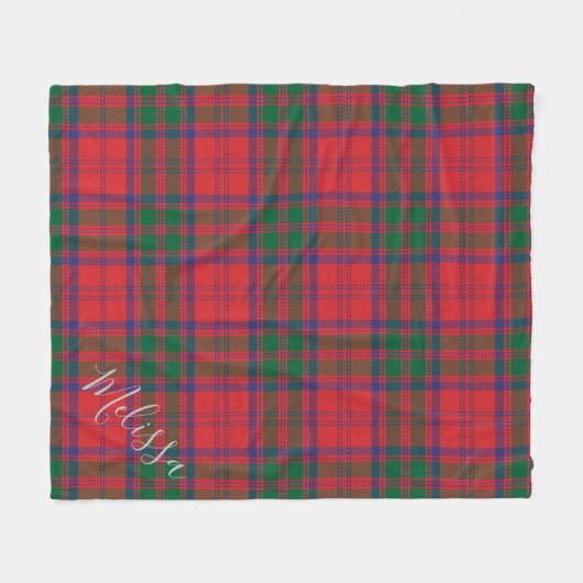 Couverture Polaire Clan Plaid personnalisé Grant Tartan Motif (Devant (Horizontal))