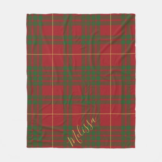 Couverture Polaire Clan Plaid personnalisé MacTavish Tartan (Devant)