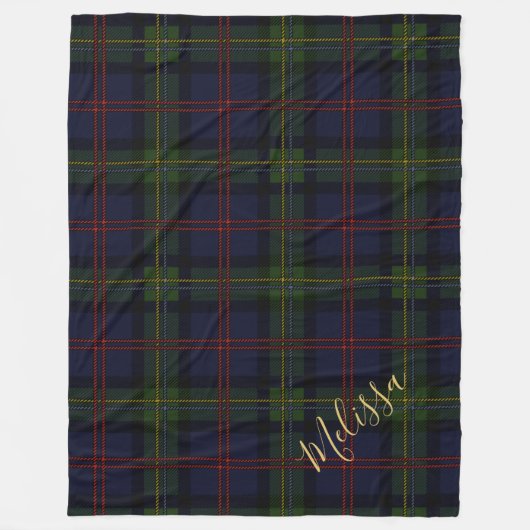 Couverture Polaire Clan Plaid Personnalisé Malcolm Tartan (Devant)