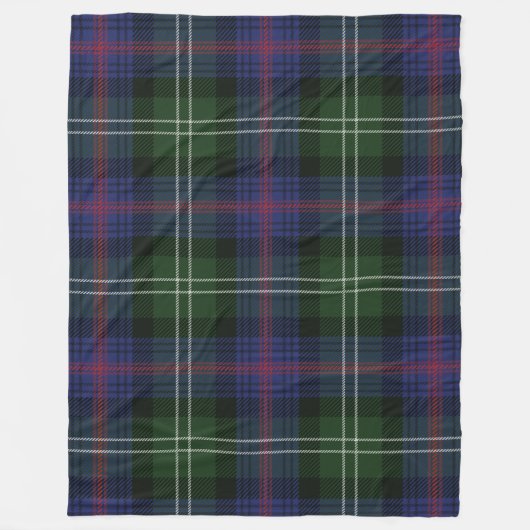 Couverture Polaire Clan Plaid Sutherland Tartan Green Purple Check (Devant)