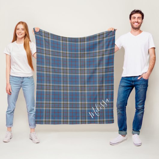 Couverture Polaire Clan Plaid Thompson Tartan (En situation)