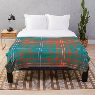 Couverture Polaire Clan Plaid Wilson Tartan Orange Check