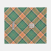 Couverture Polaire Clan Pollock Tartan Fleece Blanche (Devant (Horizontal))