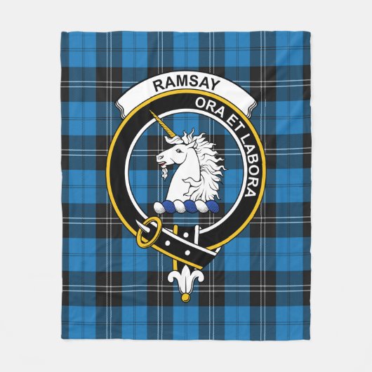 Couverture Polaire Clan Ramsay Blue Ancienne Tartan Plaid (Devant)