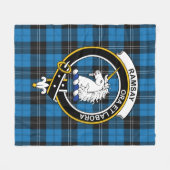 Couverture Polaire Clan Ramsay Blue Ancienne Tartan Plaid (Devant (Horizontal))