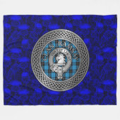 Couverture Polaire Clan Ramsay Crest & Tartan Knot (Devant (Horizontal))