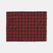 Couverture Polaire Clan Ramsay tartan rouge et noir de Ramsey (Devant (Horizontal))