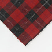 Couverture Polaire Clan Ramsay tartan rouge et noir de Ramsey (Coin)