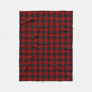 Couverture Polaire Clan Ramsay tartan rouge et noir de Ramsey