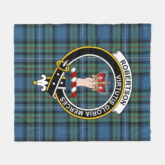 Couverture Polaire Clan Robertson Chasse Tartan Plaid Ancien (Devant (Horizontal))