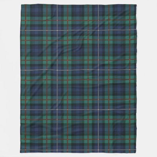 Couverture Polaire Clan Robertson Plaid Purple Green Tartan Check (Devant)