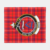 Couverture Polaire Clan Rose Tartan Plaid (Devant (Horizontal))