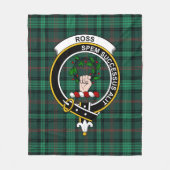 Couverture Polaire Clan Ross Chasse Moderne Tartan Plaid (Devant)