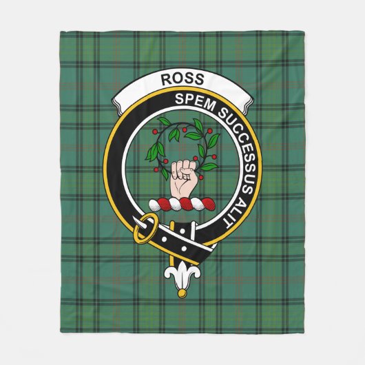 Couverture Polaire Clan Ross Chasse Tartan Ancien Plaid (Devant)