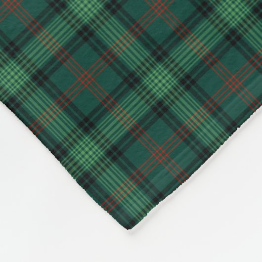 Couverture Polaire Clan Ross Chasse Tartan Green Plaid Motif (Coin)