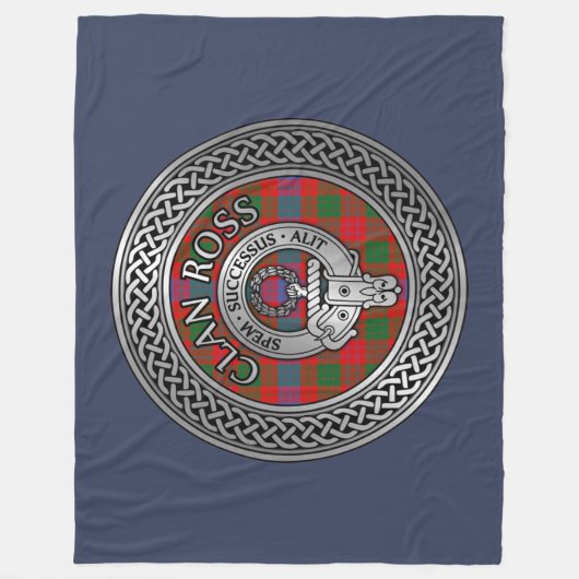 Couverture Polaire Clan Ross Crest & Tartan Knot (Devant)