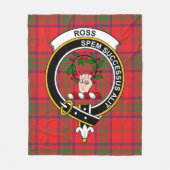 Couverture Polaire Clan Ross Tartan moderne Plaid (Devant)