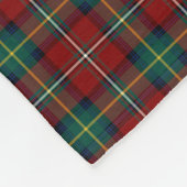 Couverture Polaire Clan rouge et vert Plaid Boyd Tartan (Coin)