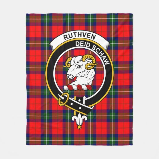 Couverture Polaire Clan Ruthven Tartan Plaid (Devant)