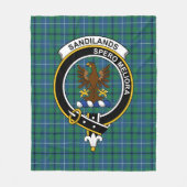 Couverture Polaire Clan Sandilands Ancien Tartan Plaid (Devant)