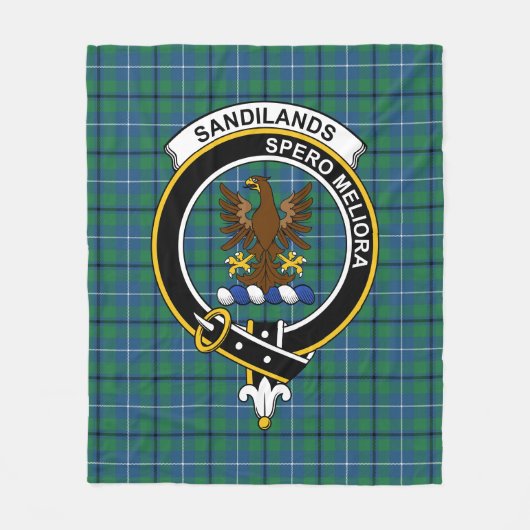 Couverture Polaire Clan Sandilands Ancien Tartan Plaid (Devant)