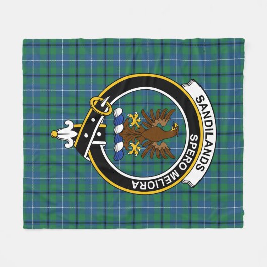 Couverture Polaire Clan Sandilands Ancien Tartan Plaid (Devant (Horizontal))