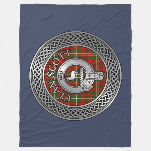 Couverture Polaire Clan Scott Crest & Tartan Knot (Devant)
