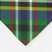 Couverture Polaire Clan Scott Green Tartan Fleece Blanche (Coin)