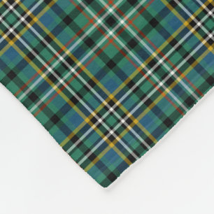 Couverture Polaire Clan Scott Tartan Green Scottish Plaid