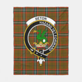 Couverture Polaire Clan Seton Chasse Moderne Tartan Plaid (Devant)