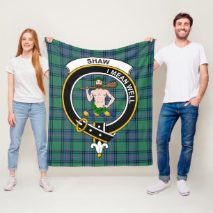 Couverture Polaire Clan Shaw de Sauchie Ancien Tartan Plaid