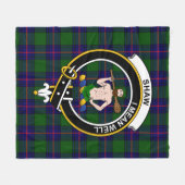 Couverture Polaire Clan Shaw De Sauchie Moderne Tartan Plaid (Devant (Horizontal))
