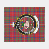 Couverture Polaire Clan Shaw De Sauchie Rouge Moderne Tartan Plaid (Devant (Horizontal))