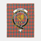 Couverture Polaire Clan Sinclair Ancien Tartan Plaid (Devant)