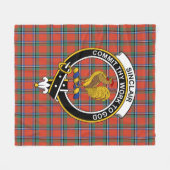 Couverture Polaire Clan Sinclair Ancien Tartan Plaid (Devant (Horizontal))