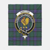Couverture Polaire Clan Sinclair chasse moderne Tartan Plaid (Devant)