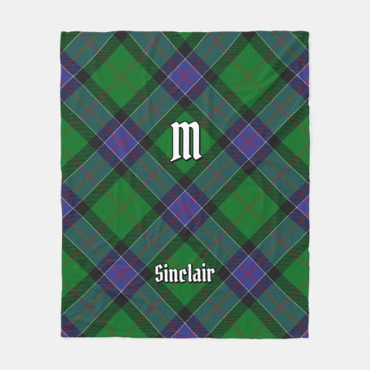 Couverture Polaire Clan Sinclair Chasse Tartan (Devant)