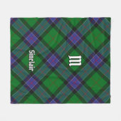 Couverture Polaire Clan Sinclair Chasse Tartan (Devant (Horizontal))