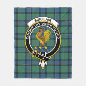 Couverture Polaire Clan Sinclair Chasse Tartan antique Plaid (Devant)