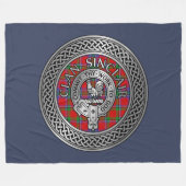 Couverture Polaire Clan Sinclair Crest et Tartan Knot (Devant (Horizontal))