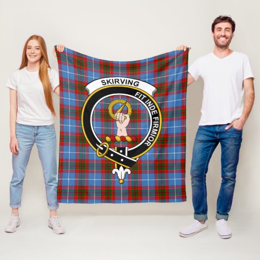 Couverture Polaire Clan Skirer Tartan Plaid (En situation)