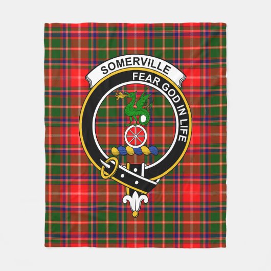Couverture Polaire Clan Somerville Tartan Plaid (Devant)