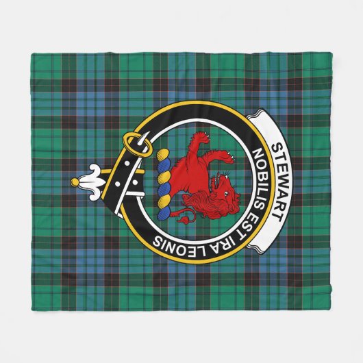 Couverture Polaire Clan Stewart Ancien (Stuart) de Bute Tartan P (Devant (Horizontal))